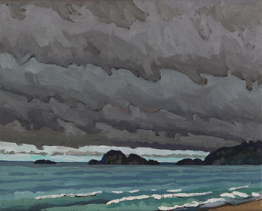 Gitchi-gami Agawa Coast Painting by Phil Chadwick
