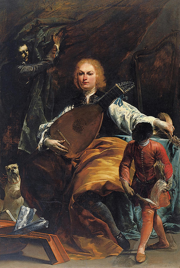 Giuseppe Maria Crespi -Bologna, 1665-1747-. Portrait of Count Fulvio Grati -ca. 1720 - 1723-. Oil... Painting by Giuseppe Maria Crespi -1665-1747-