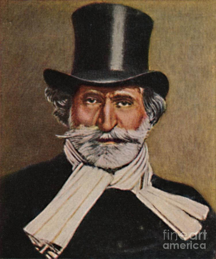 Giuseppe Verdi 1813-1901 - Gemalde Von Drawing by Print Collector