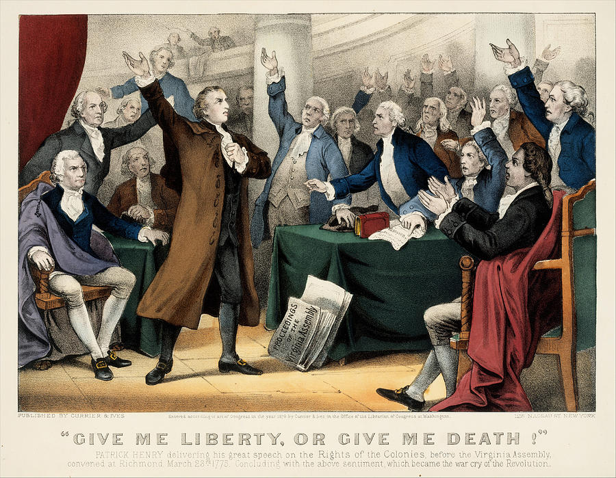 Give Me Liberty or Give Me Death! Painting by Currier & Ives