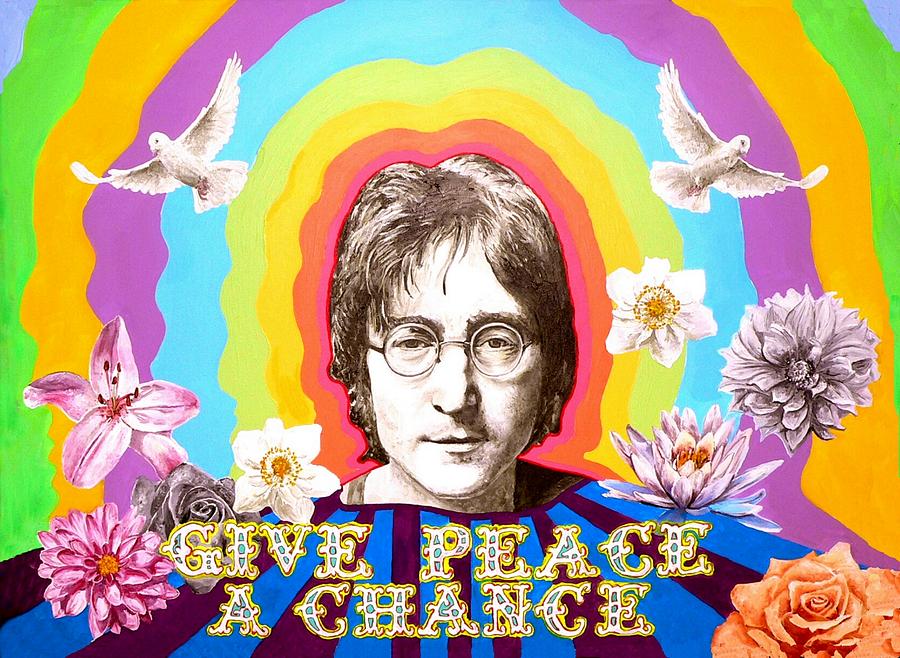 John Lennon Painting - Give Peace a Chance by Stuart Hampton