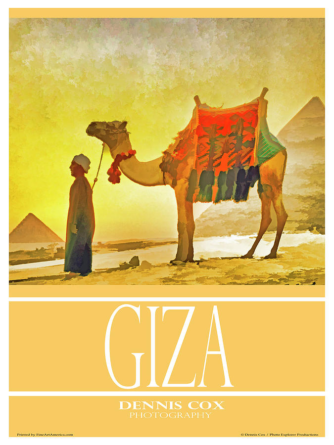 Giza Travel Poster Photograph by Dennis Cox