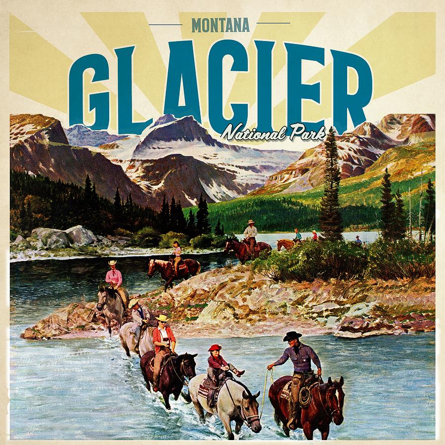Glacer National Park Drawing by John Clymer