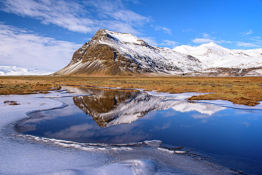 Mountain Photograph - Glacial Mirror by Michael Blanchette Photography