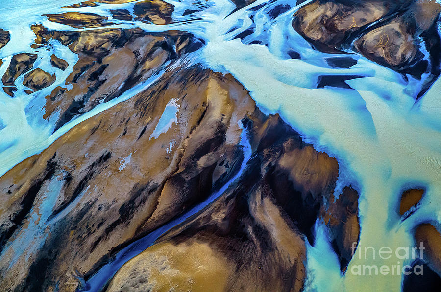 Iceland Glacial River Estuary Photograph by M G Whittingham