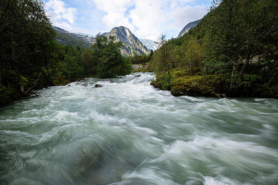 glacial stream Boyabreen, Norway Photograph by Andreas Levi