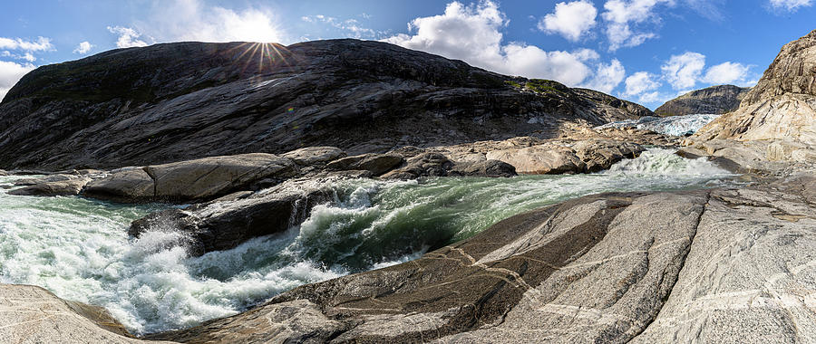 glacial stream Nigardsbreen Glacier, Norway Photograph