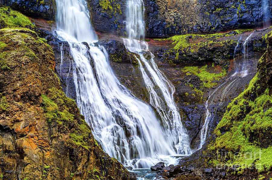 Iceland Glacial Waterfall Photograph by M G Whittingham