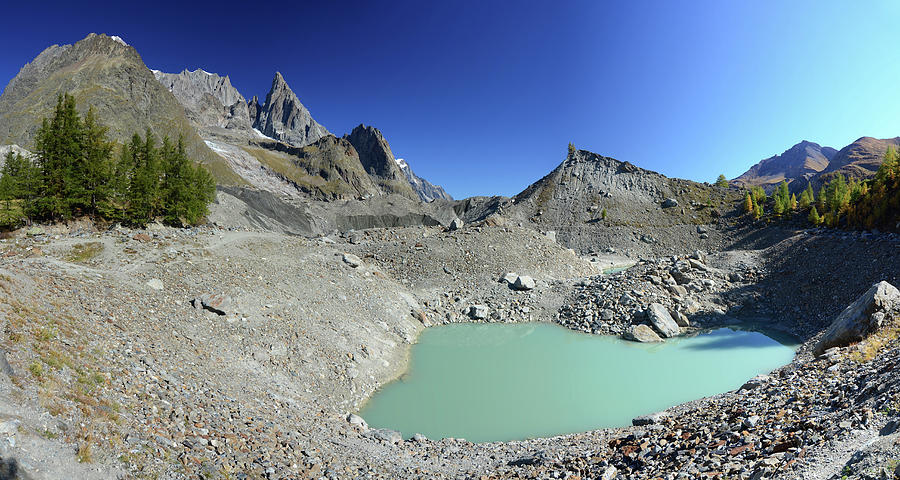 Glacier And Lac Du Miage Photograph by Michele Damico Supersky77