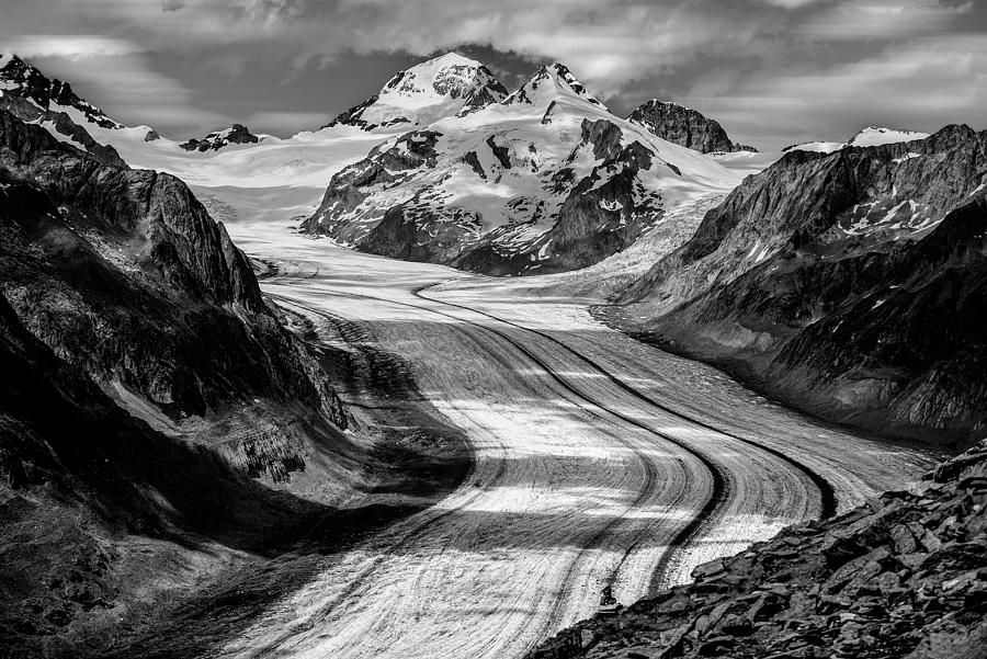 Glacier And The Hills Photograph by Miro Susta