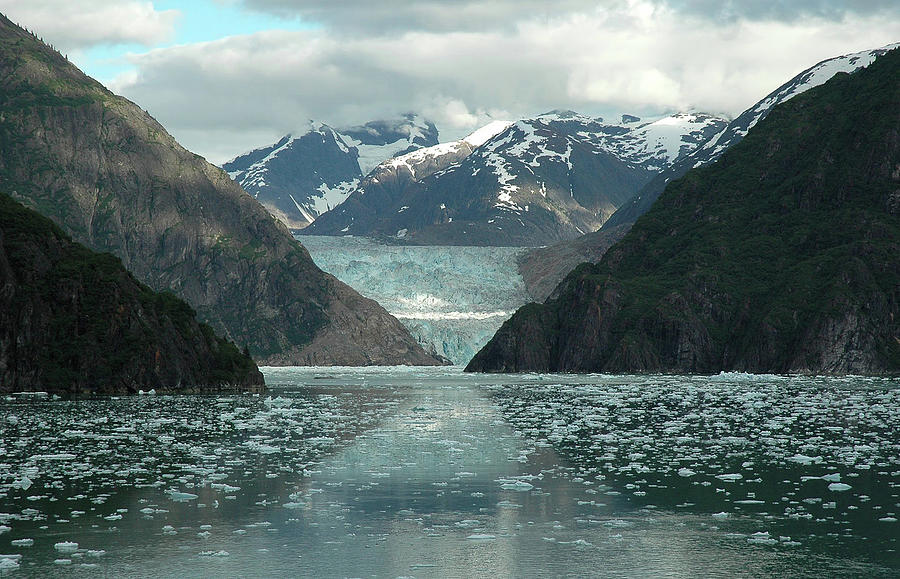 Glacier Approaches - Tracy Arm Fjord Photograph by Peter Mulligan