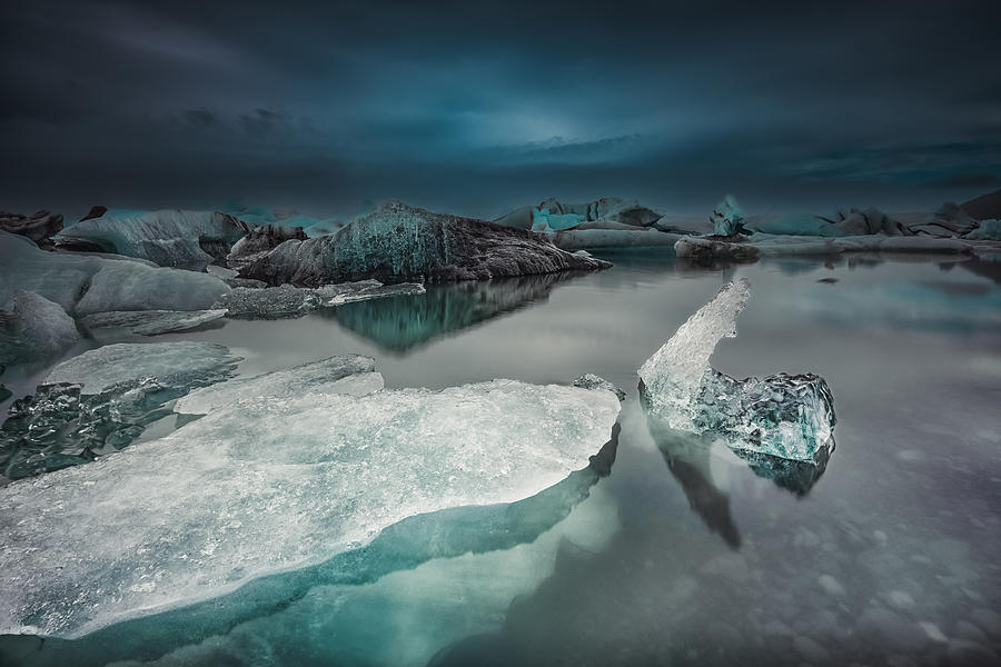 Landscape Photograph - Glacier Lagoon by Sunny Ding