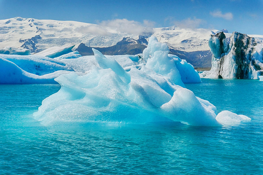Glacier Lake Blue Iceberg Photograph by Amanda Jones