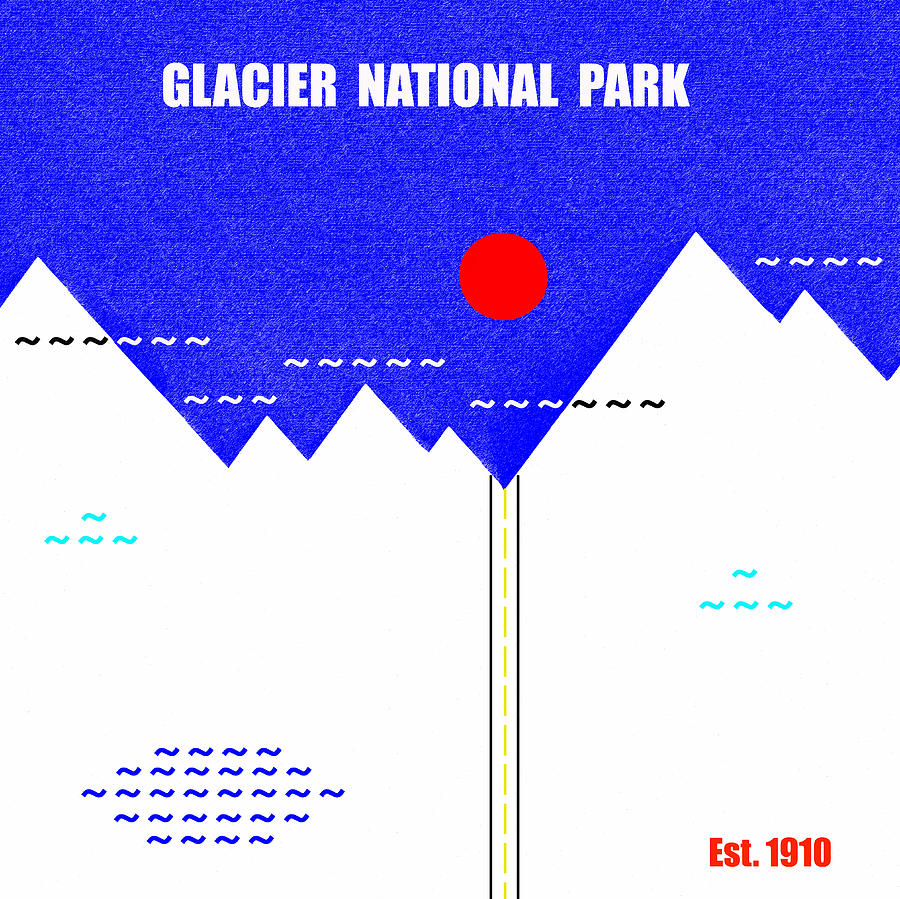 Glacier N. P. M series Mixed Media by David Lee Thompson