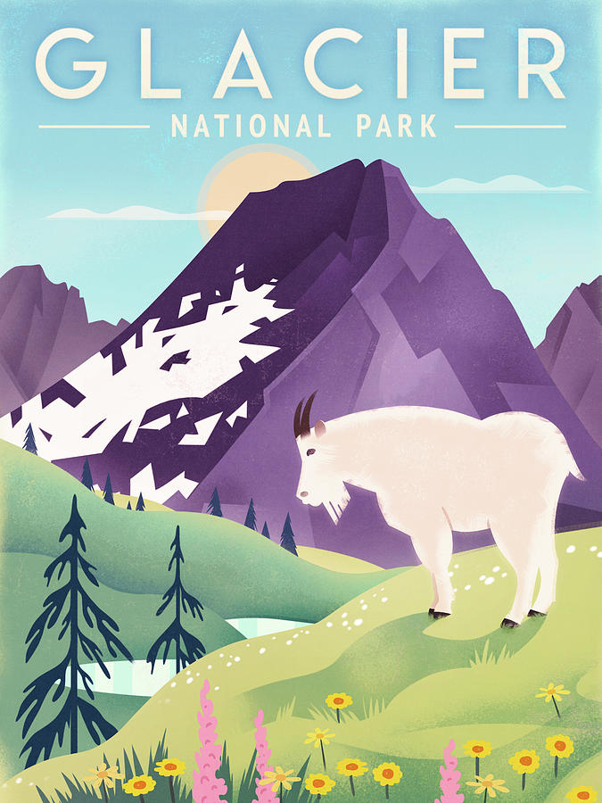 Glacier National Park Digital Art - Glacier National Park by Martin Wickstrom