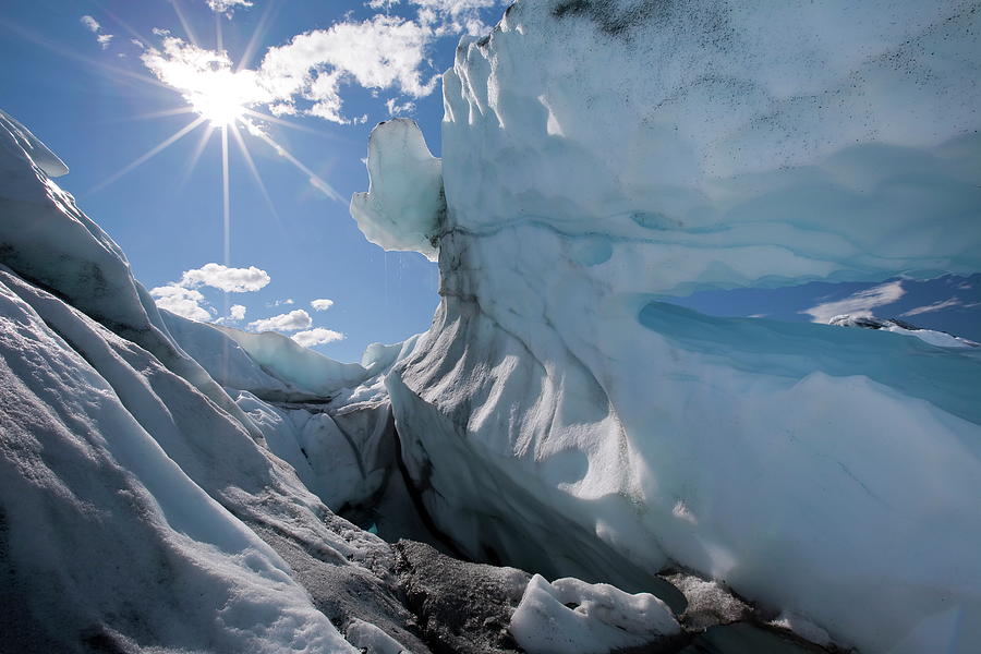 Glacier On Mountain Digital Art by Bernhard Fichtl