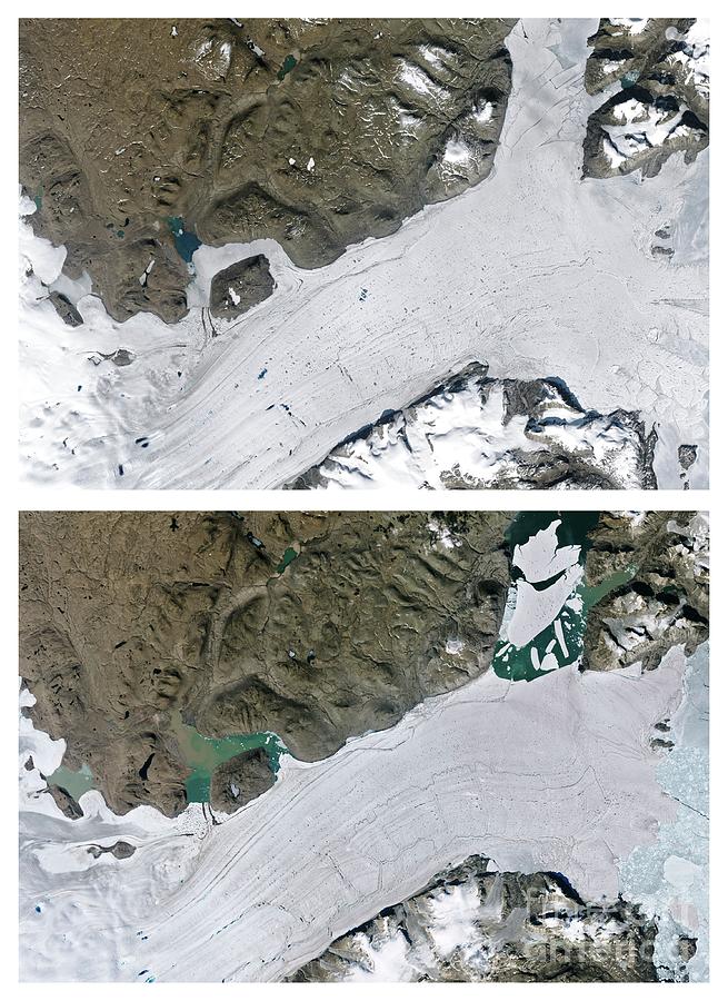 Glacier Splitting From Its Parent Glacier Photograph by Nasa/science Photo Library