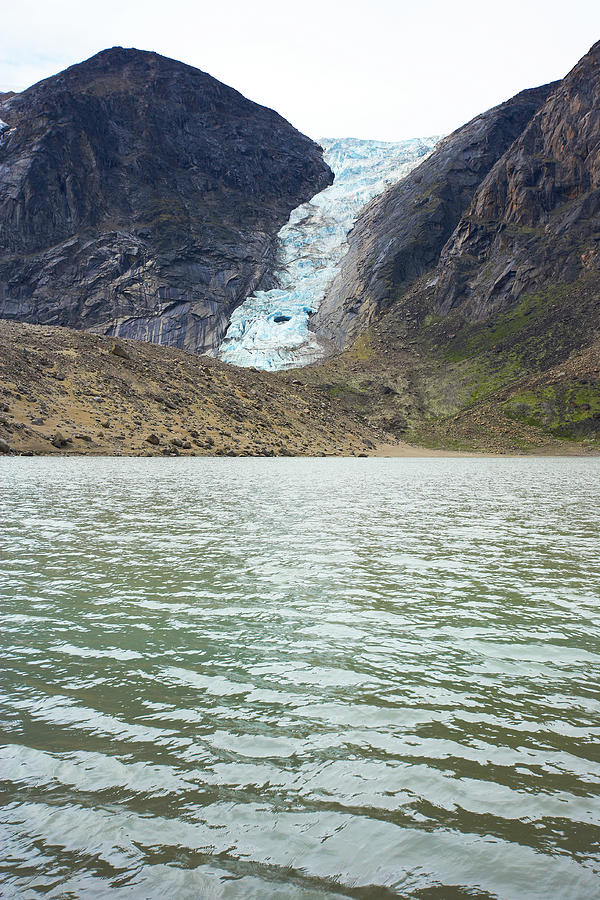 Glacier With River Of Meltwater In The Photograph by Jupiterimages