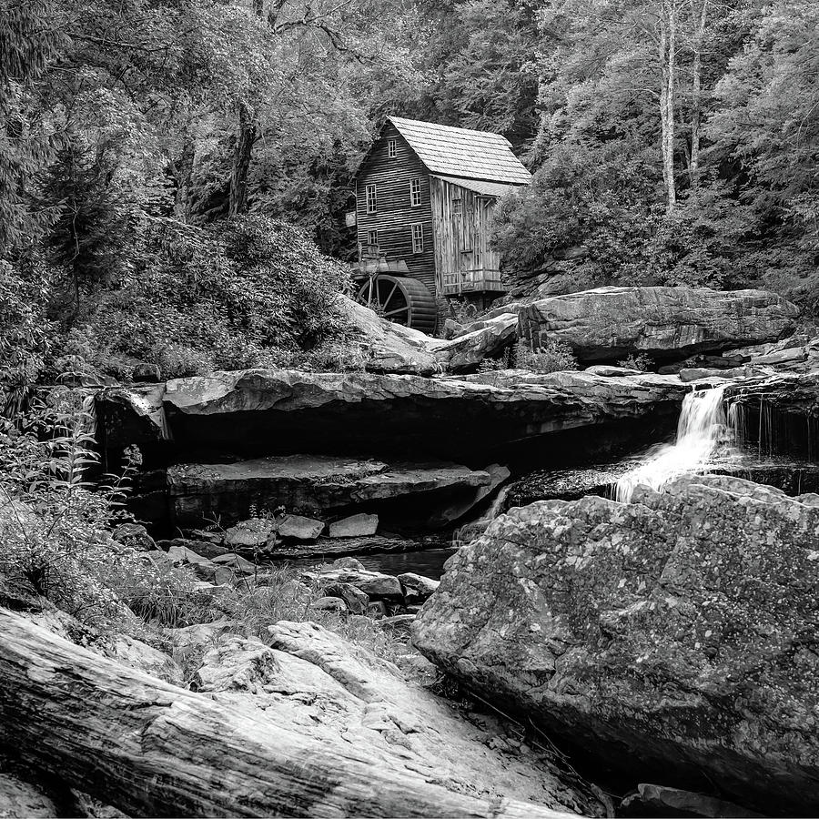 Glade Creek Mill in Monochrome - Square Format Photograph by Gregory ...