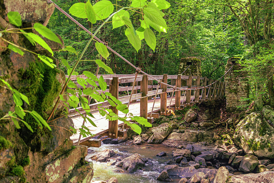 Glade Creek Swinging Bridge Photograph by SC Shank | Fine Art America