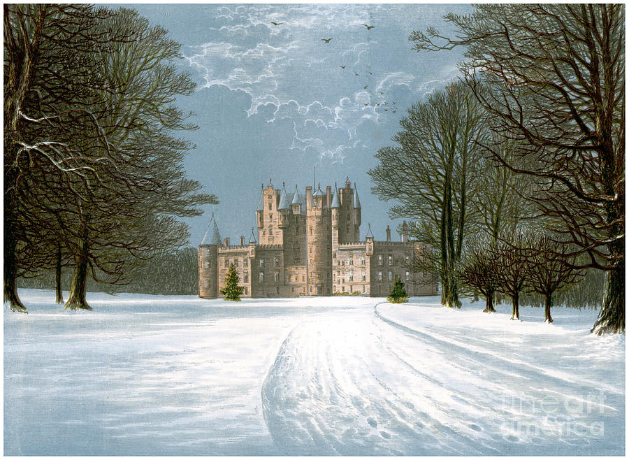 Glamis Castle, Angus, Scotland, Home Drawing by Print Collector