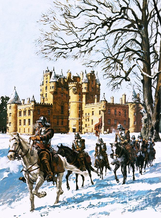 Harry Green Painting - Glamis Castle Occupied By The Roundheads by Harry Green