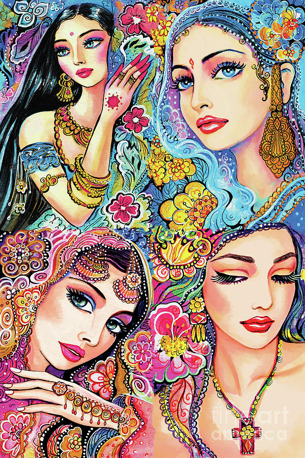 Glamorous India Painting by Eva Campbell