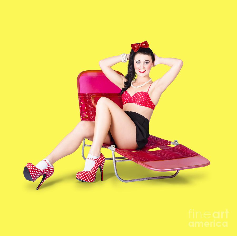 Glamour pin-up girl. Retro summer fashion Photograph by Jorgo Photography