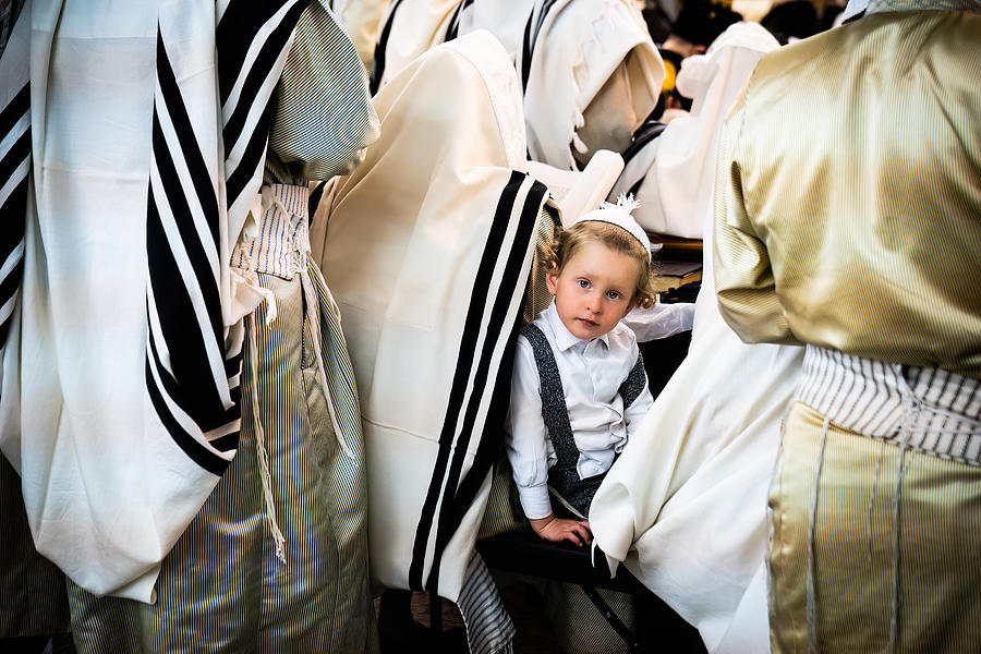 Jew Photograph - Glance In The Synagogue by Bruno Lavi
