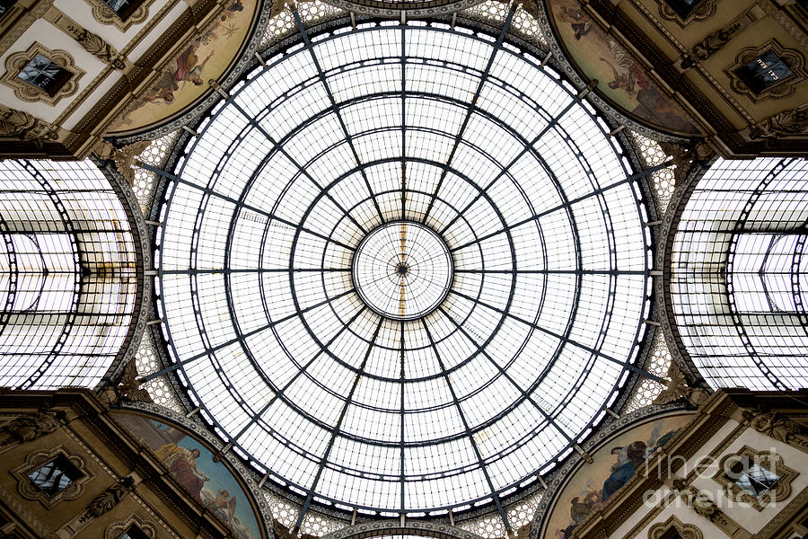 Hall Photograph - Glass Dome Urban Living Abstract by Mervas