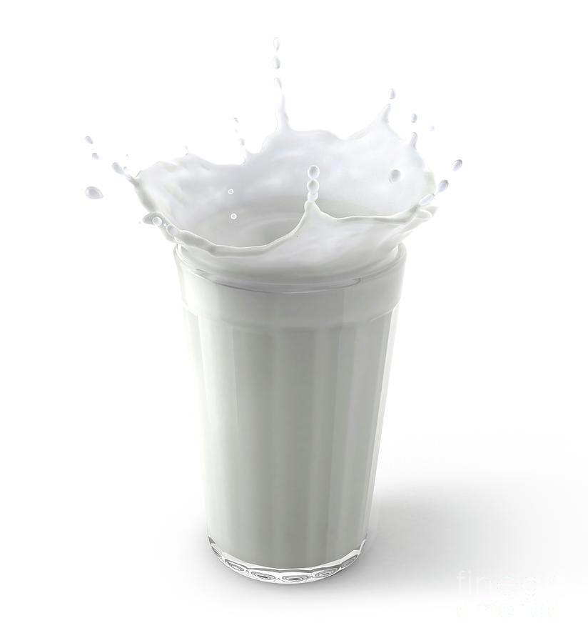 Glass Full Of Milk With Splash Photograph by Leonello Calvetti/science ...