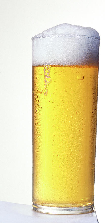Glass Of Beer With Froth, Close-up Photograph by Jalag / Gtz Wrage