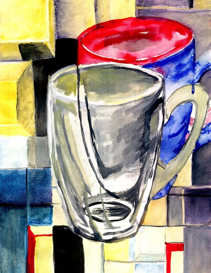 Glass Reflection Painting by Medea Ioseliani