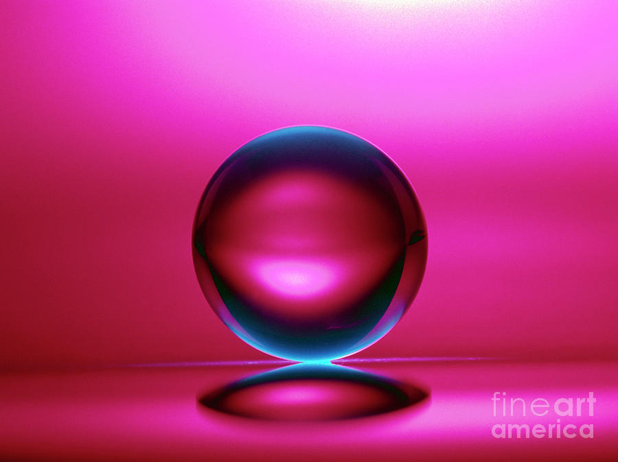 Glass Sphere In Red Lighting Photograph by Oscar Burriel/science Photo Library