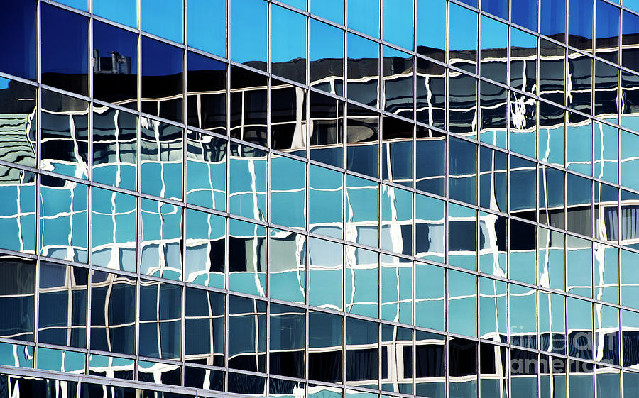 Glass Steel Reflections Photograph by Tim Gainey