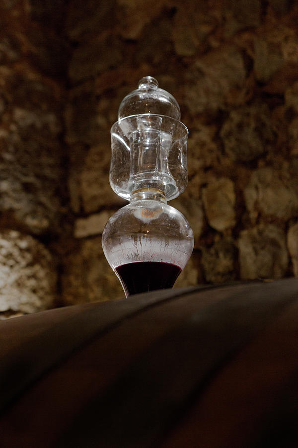 Wine Photograph - Fancy Glass Wine Airlock by Iris Richardson