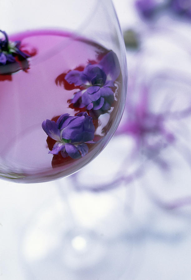 Glass With Violet Liqueur Digital Art by Ferruccio Carassale