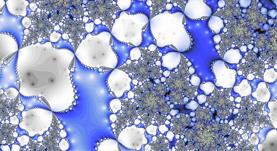 Glassy Lakes Dark Blue Art Digital Art by Don Northup