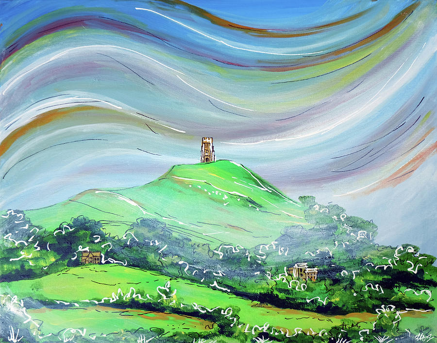 Glastonbury Tor  Painting by Laura Hol Art