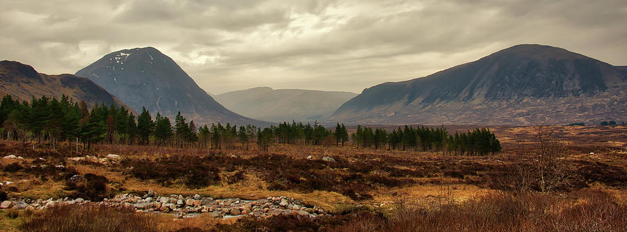 Glen Coe Landscape - Scottish Highlands Panorama Photograph by Bill Cannon