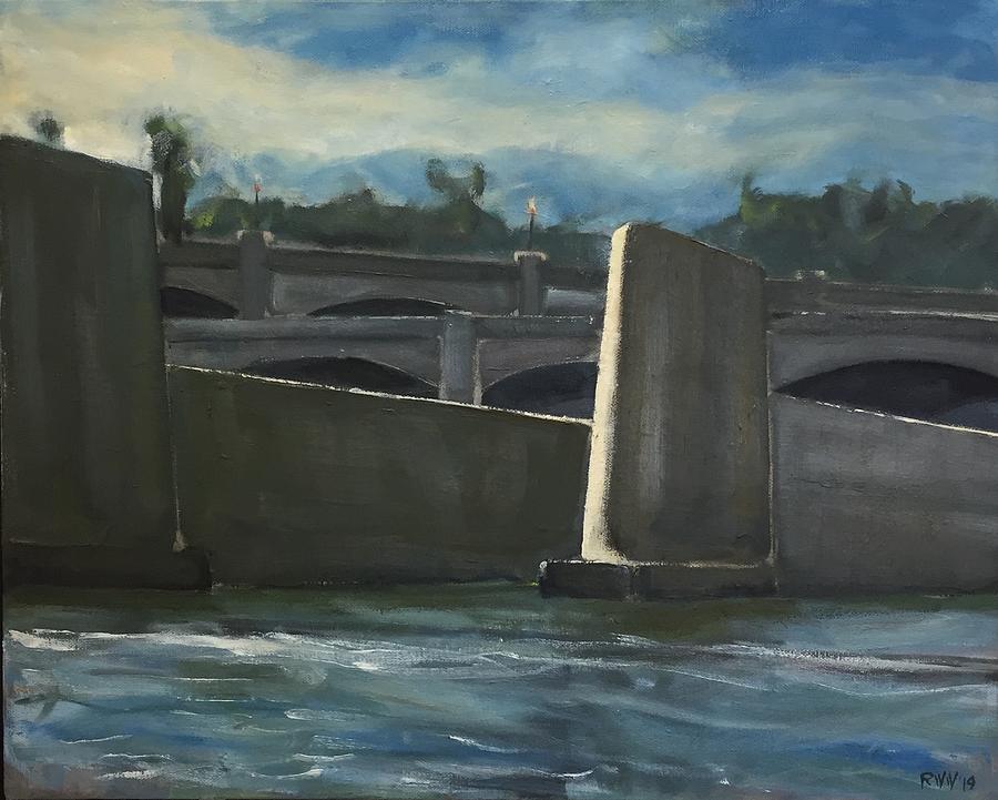 Glendale bridge abutments Painting by Richard Willson