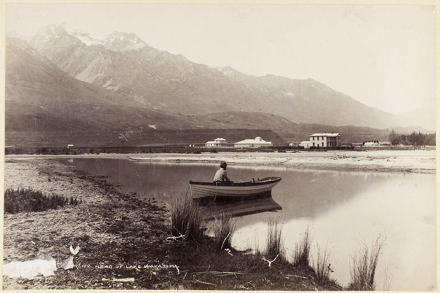 Glenorchy  Head of Lake Wakatipu  1870 1880s Otago  by Burton Brothers studio Painting by Celestial Images