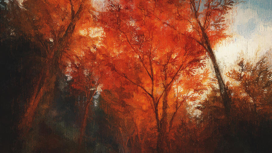 Glimpse of Autumn - 02 Painting by AM FineArtPrints