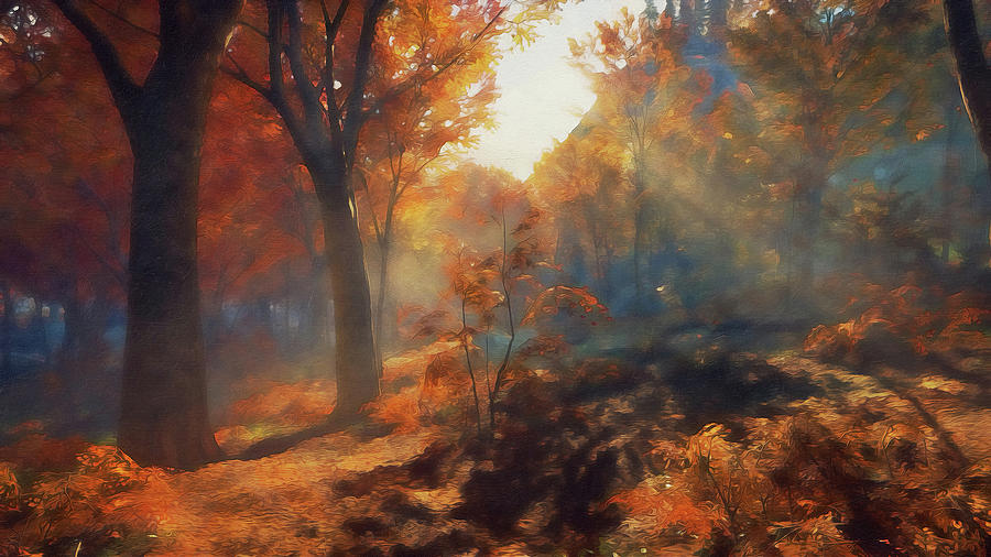 Glimpse of Autumn - 04 Painting by AM FineArtPrints