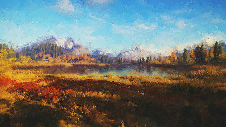 Glimpse of Autumn - 06 Painting by AM FineArtPrints