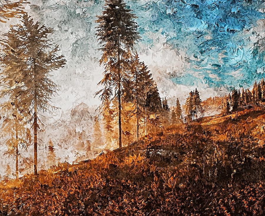 Glimpse of Autumn - 08 Painting by AM FineArtPrints