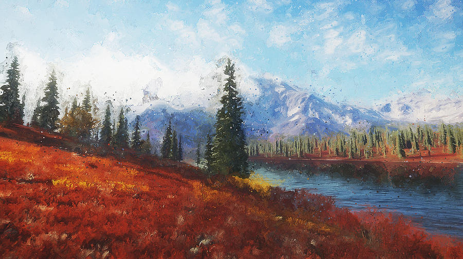 Glimpse of Autumn - 10 Painting by AM FineArtPrints