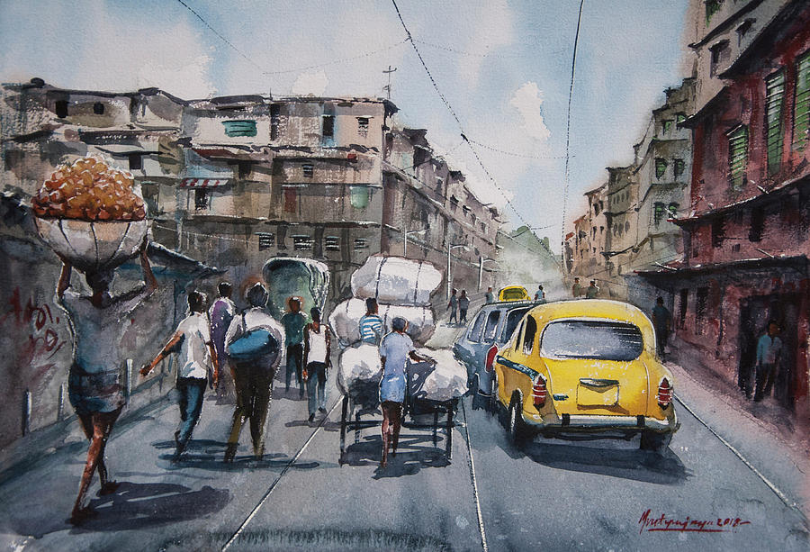 Glimpse of Kolkata Painting by Mrutyunjaya Dash