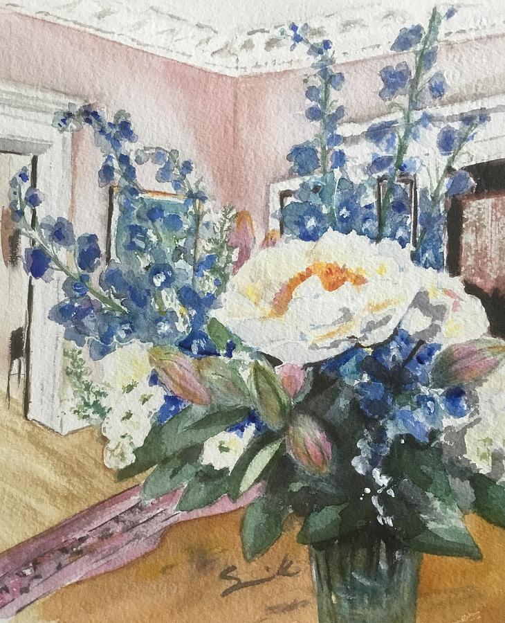 Hallway Bouquet Painting by Sonia Mocnik