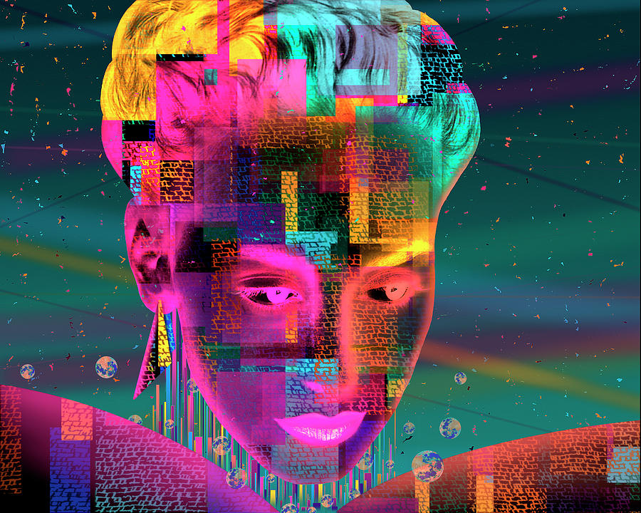 Glitch Style 80s Lady Fantasy Photograph by Panoramic Images